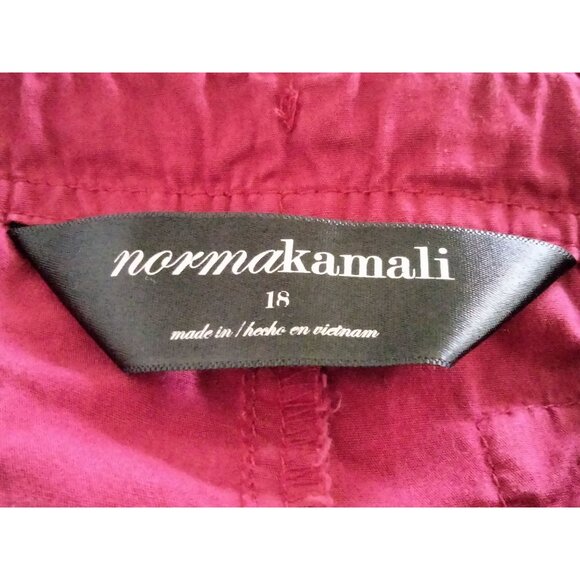 Norma Kamali Womens Red 7 Pockets Cropped Cargo Pants Size 18 - Picture 6 of 7